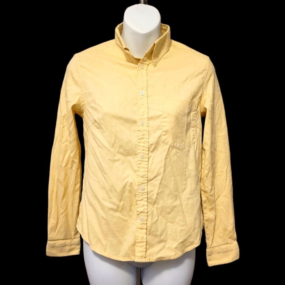 2/$20 Vintage Y2K Yellow 100% Cotton Buttons Down Shirt